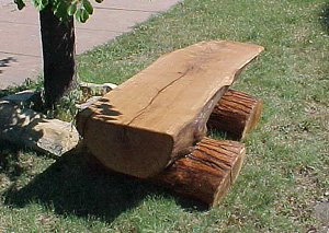 Large oak bench